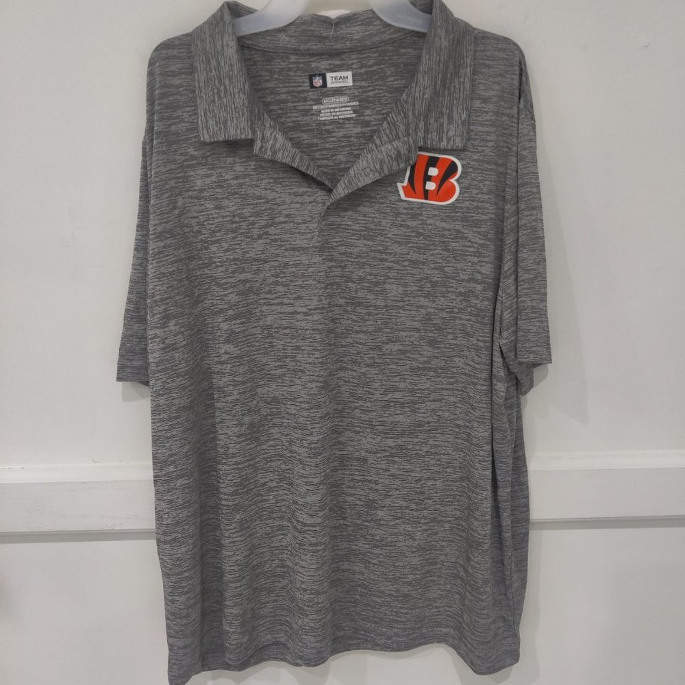 NWT NFL Team Apparel Men's Collared Cincinnati Bengals Polo Size 2XL $50 CC250
